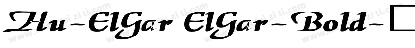 Hu-ElGar ElGar-Bold字体转换